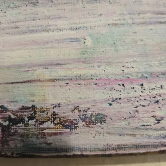 HANDCRAFTED Abstract Painting HANDPAINTED Artwork HANDMADE Wall Art Decor 8"x8" - Picture 16 of 16